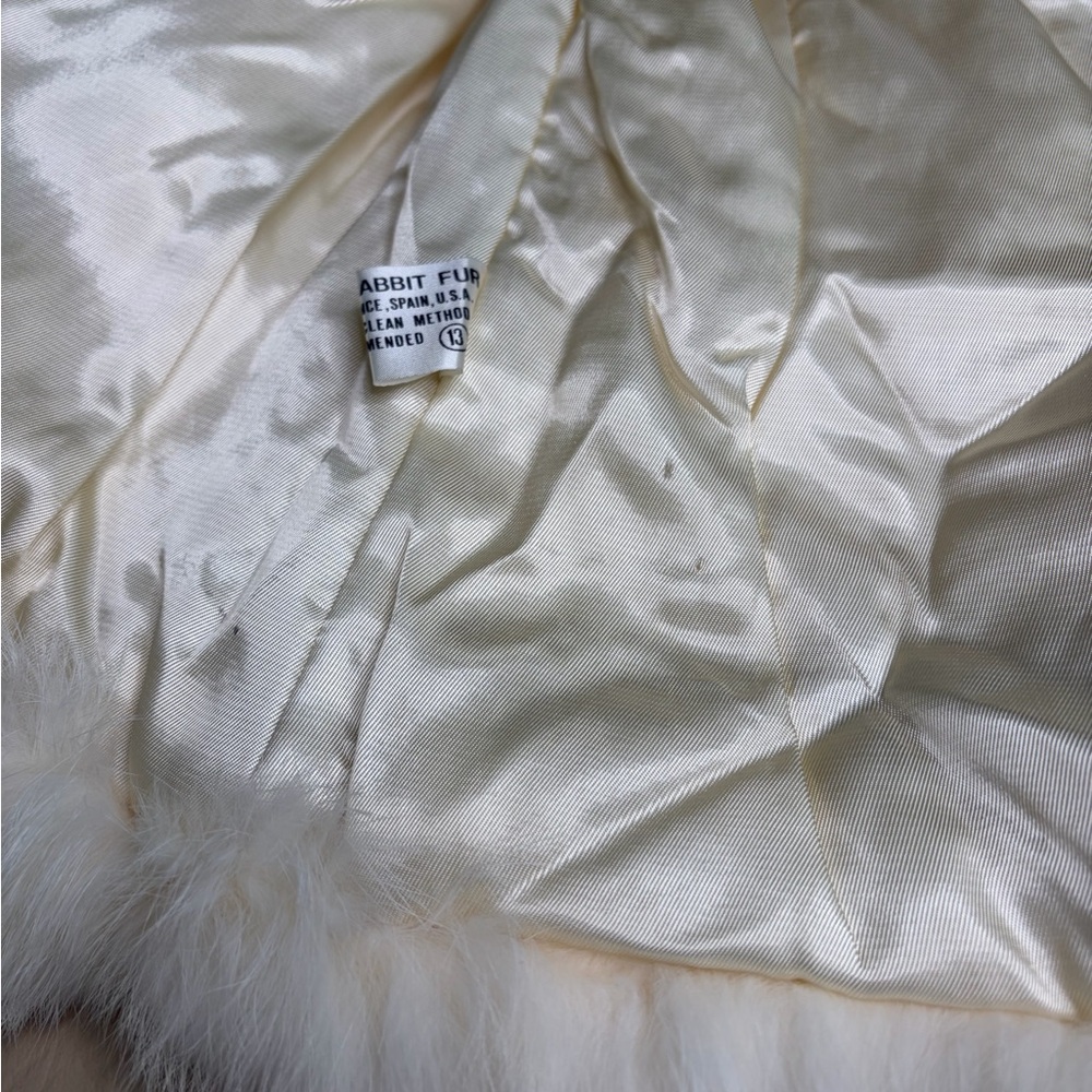 Vintage Dino Ricco Ivory Rabbit Fur Jacket | Lapin Fur Made in France | Size 13 - Picture 13 of 16